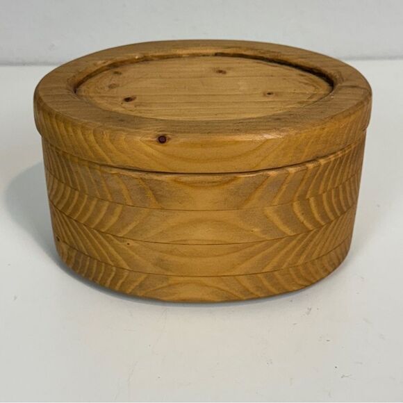 Handmade Basswood Oval Trinket Box - Picture 1 of 7